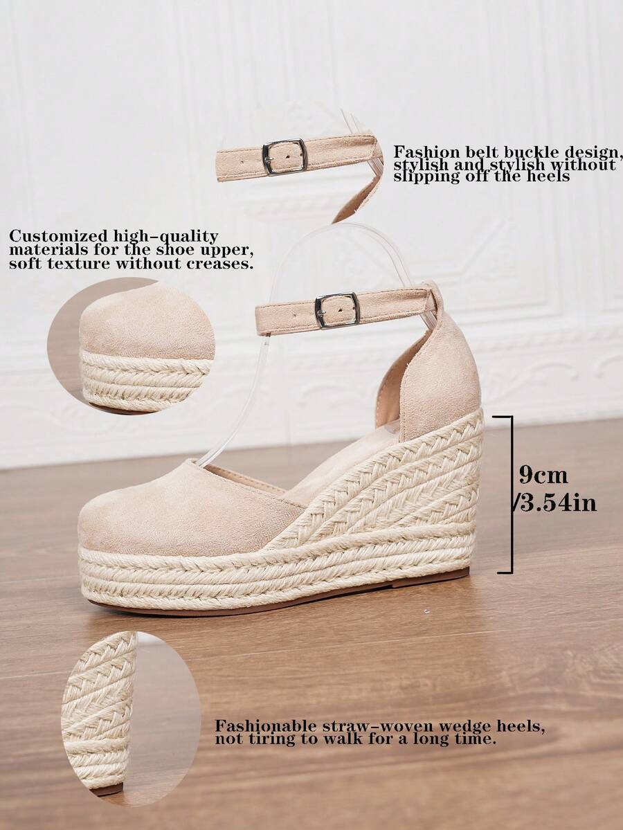 Ženske espadrile od veštačke kože sa potpeticom