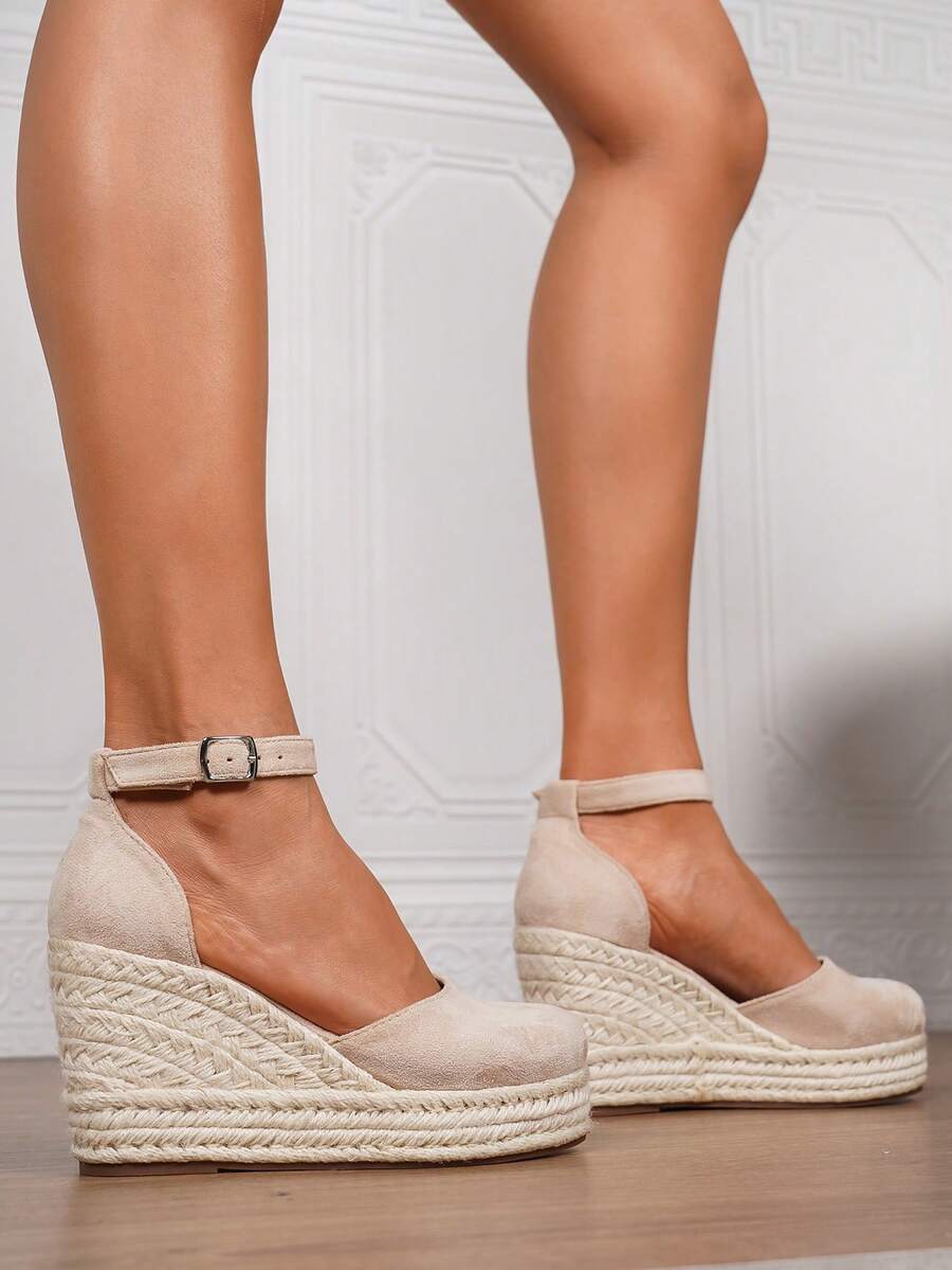 Ženske espadrile od veštačke kože sa potpeticom