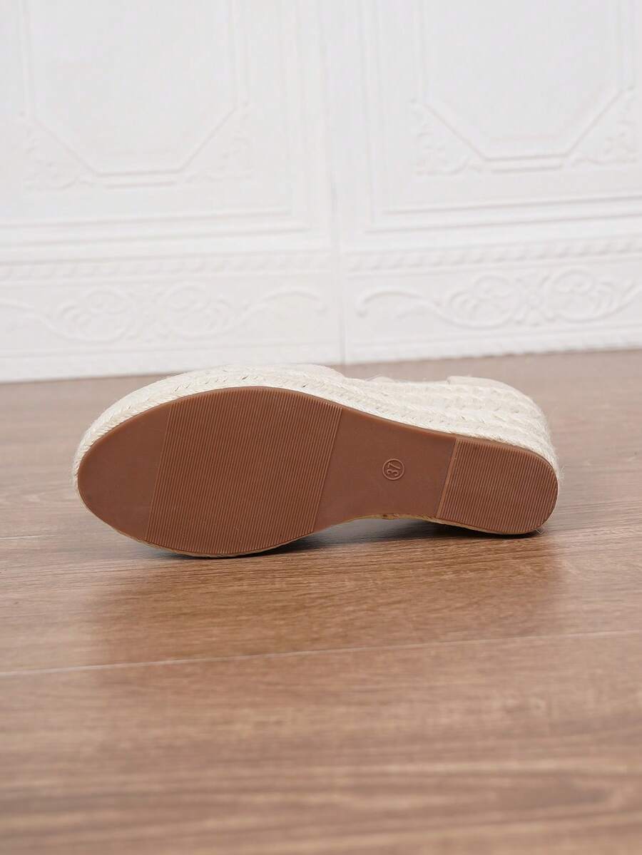 Ženske espadrile od veštačke kože sa potpeticom