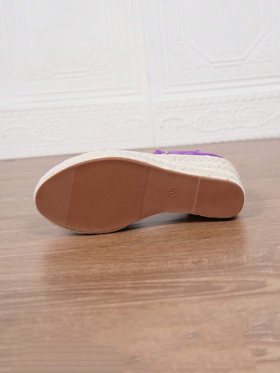 Ženske espadrile od veštačke kože sa potpeticom