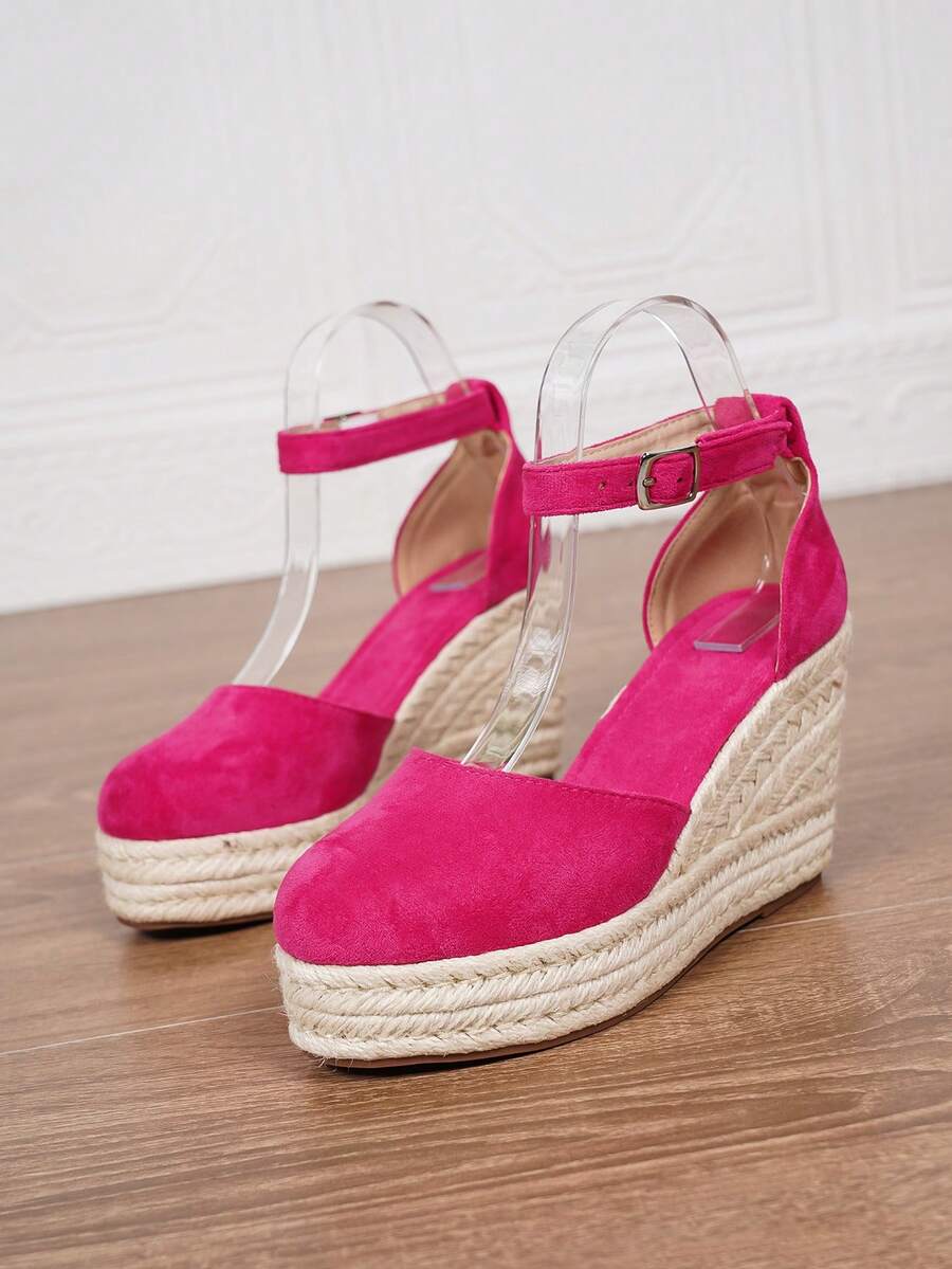 Ženske espadrile od veštačke kože sa potpeticom