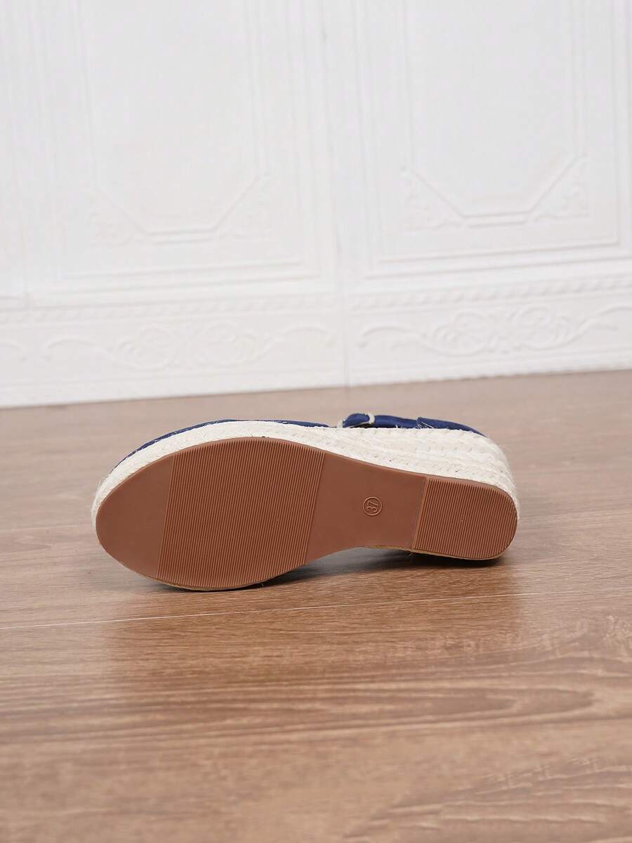 Ženske espadrile od veštačke kože sa potpeticom
