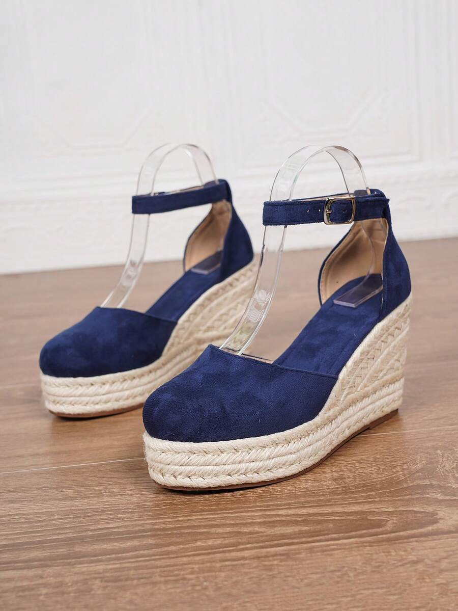 Ženske espadrile od veštačke kože sa potpeticom