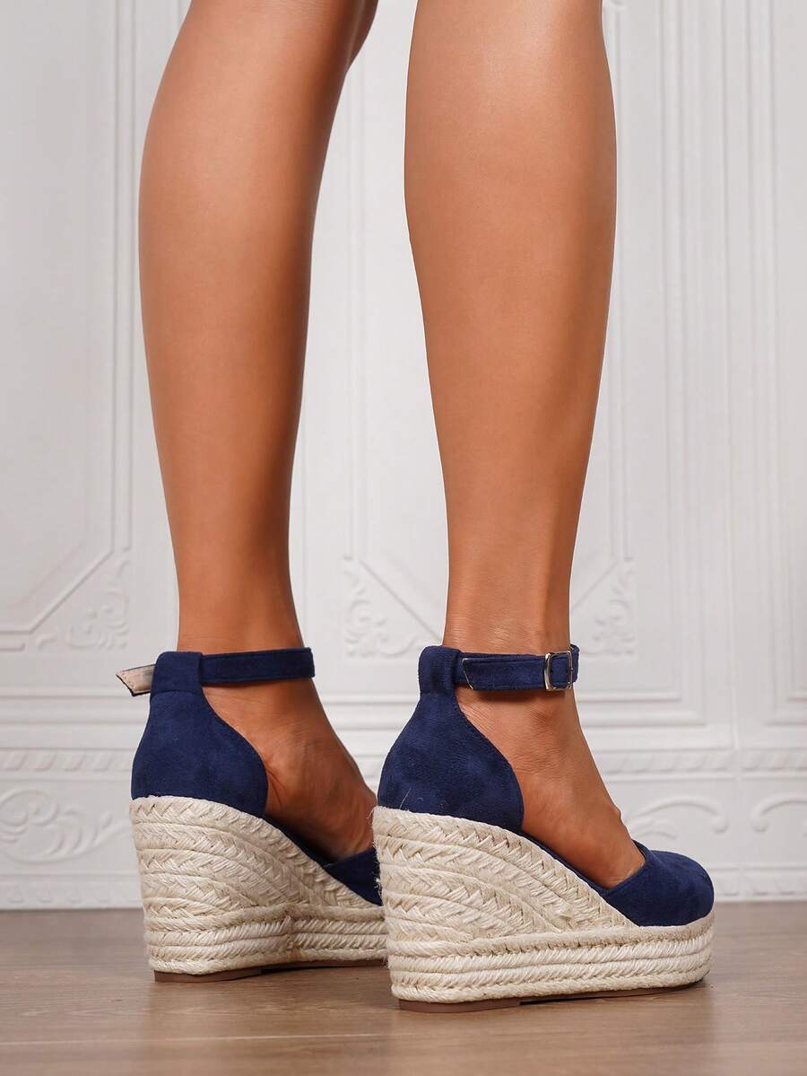 Ženske espadrile od veštačke kože sa potpeticom