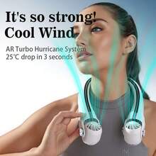 New Portable Neck Fan, Wearable Fan, Upgraded Rotatable Air Outlet, 360° Airflow, Rechargeable, Portable USB Fan, Adjustable Wind Direction, 3 Speeds, Ideal For Outdoor Use To Keep Cool