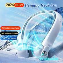 New Portable Neck Fan, Wearable Fan, Upgraded Rotatable Air Outlet, 360° Airflow, Rechargeable, Portable USB Fan, Adjustable Wind Direction, 3 Speeds, Ideal For Outdoor Use To Keep Cool