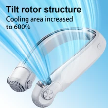 New Portable Neck Fan, Wearable Fan, Upgraded Rotatable Air Outlet, 360° Airflow, Rechargeable, Portable USB Fan, Adjustable Wind Direction, 3 Speeds, Ideal For Outdoor Use To Keep Cool