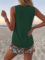 Ženski Casual Boho Majica i Šorts  Set