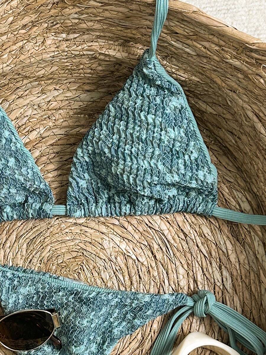 Ženski Bikini Set sa Halter Krojem i Dekoracijom od Kristala