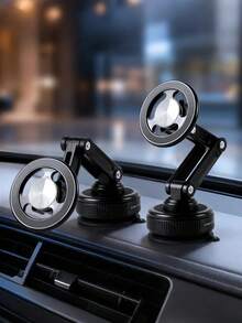 360° Adjustable Car Phone Holder With Suction Cup And Magnetic Base, Compatible With IPhone MagSafe And Android Phones, Foldable Dashboard/Windshield Mount For Car, Truck, Desk, Bathroom, Shock-Proof Universal Smartphone Stand