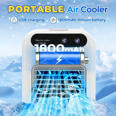 Hailicare 1800mAh Water-Cooled Fan Air Conditioner Fan Portable Car Air Conditioner Fan For Room And Office