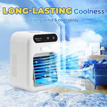 Hailicare 1800mAh Water-Cooled Fan Air Conditioner Fan Portable Car Air Conditioner Fan For Room And Office