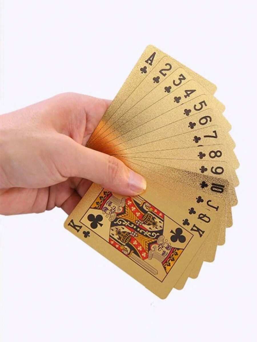 Špil karata sa zlatnom folijom u dizajnu dolar novčanica