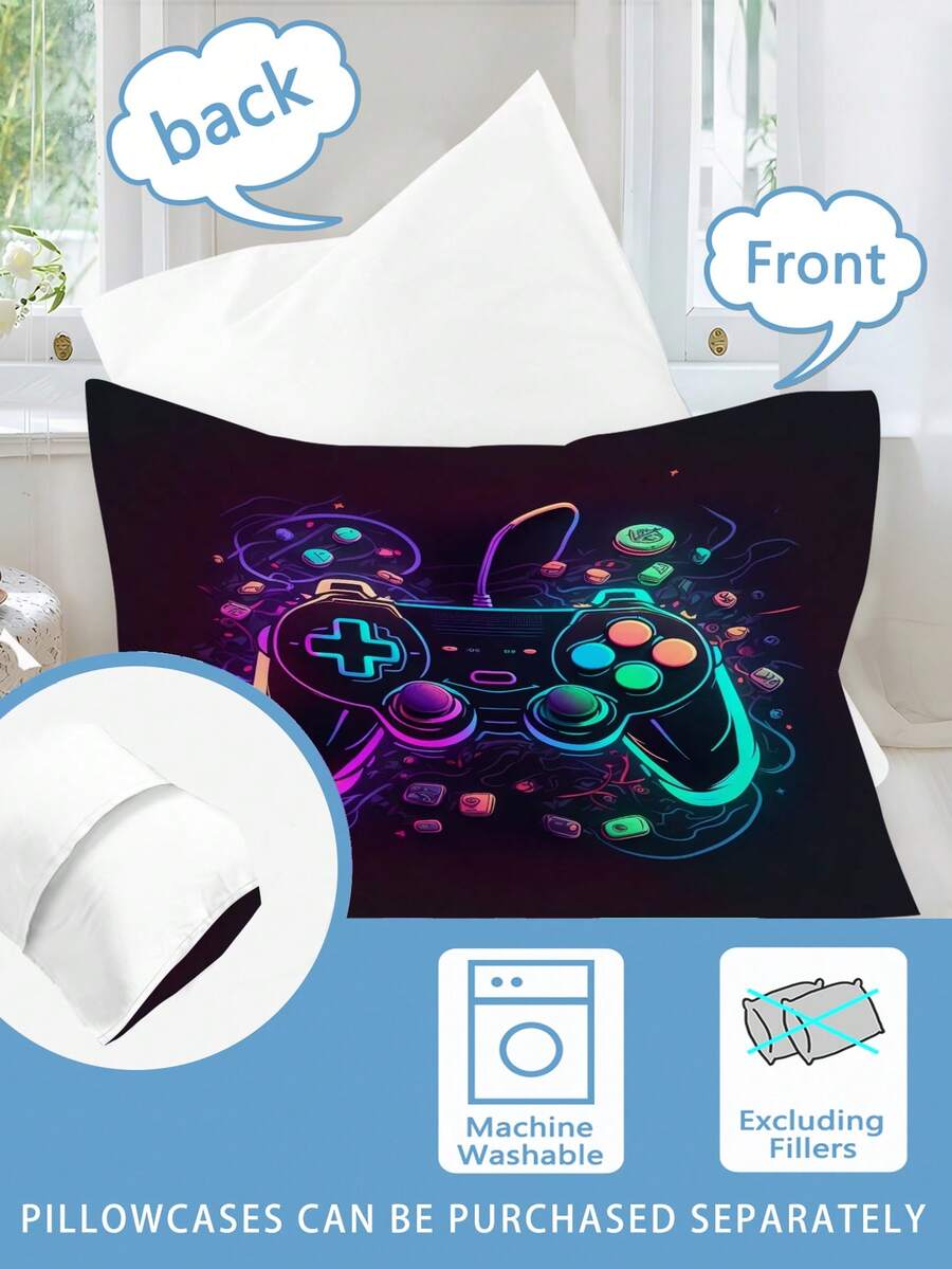 Set za jorgan sa crtanim motivima 2/3 kom, 90g poliester materijal, mekan i prijatan za kožu, prozračan, 1 navlaka za jorgan + 1/2 jastučnice, digitalna štampa