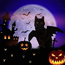Pet Costume With Adjustable Bat Wings - Made Of Soft Polyester Fabric, Suitable For Cats And Small Dogs, Great For Halloween Costumes And Cosplay Events