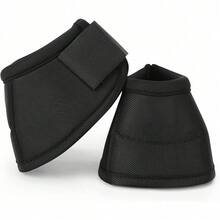 (Sold In Pairs) Professional Nylon Horse Care Boots, Black Horse Boots, Prevent Excessive Injury, Easy To Put On And Care For