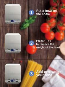 Kitchen Electronic Scale, 10kg Capacity, High-Precision Food Scale, Stainless Steel Weighing Pan, With Tare Function And Multiple Unit Conversions, Suitable For Cooking And Baking. The Scale Surface Has A Blue Protective Film, Which Must Be Removed Before Use. Battery Powered (Batteries Not Included).