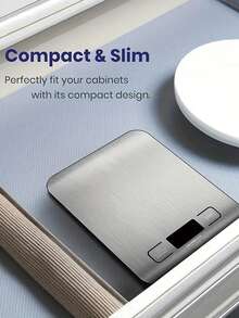 Kitchen Electronic Scale, 10kg Capacity, High-Precision Food Scale, Stainless Steel Weighing Pan, With Tare Function And Multiple Unit Conversions, Suitable For Cooking And Baking. The Scale Surface Has A Blue Protective Film, Which Must Be Removed Before Use. Battery Powered (Batteries Not Included).