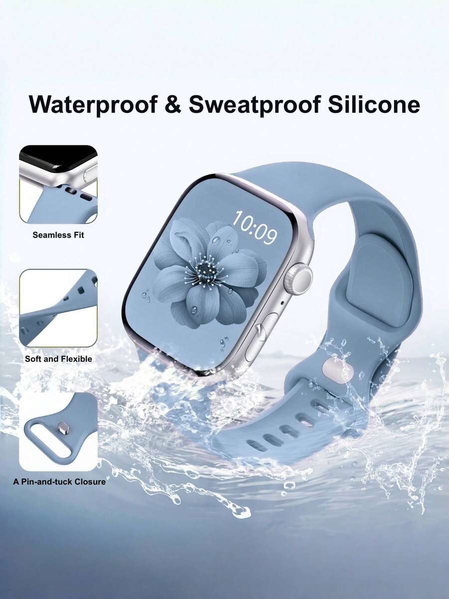 Unisex modni ležerni kaiš za sat od silikona , kompatibilan sa Apple Watch 38mm 40mm 41mm 45mm 46mm 44mm 49mm