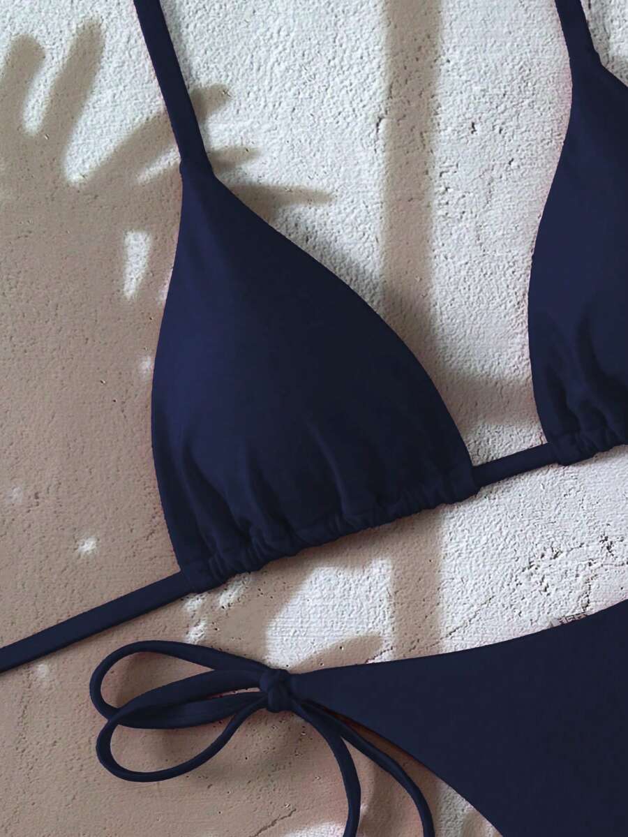 Ženski Bikini Set sa Halter Krojem i Dekoracijom od Kristala