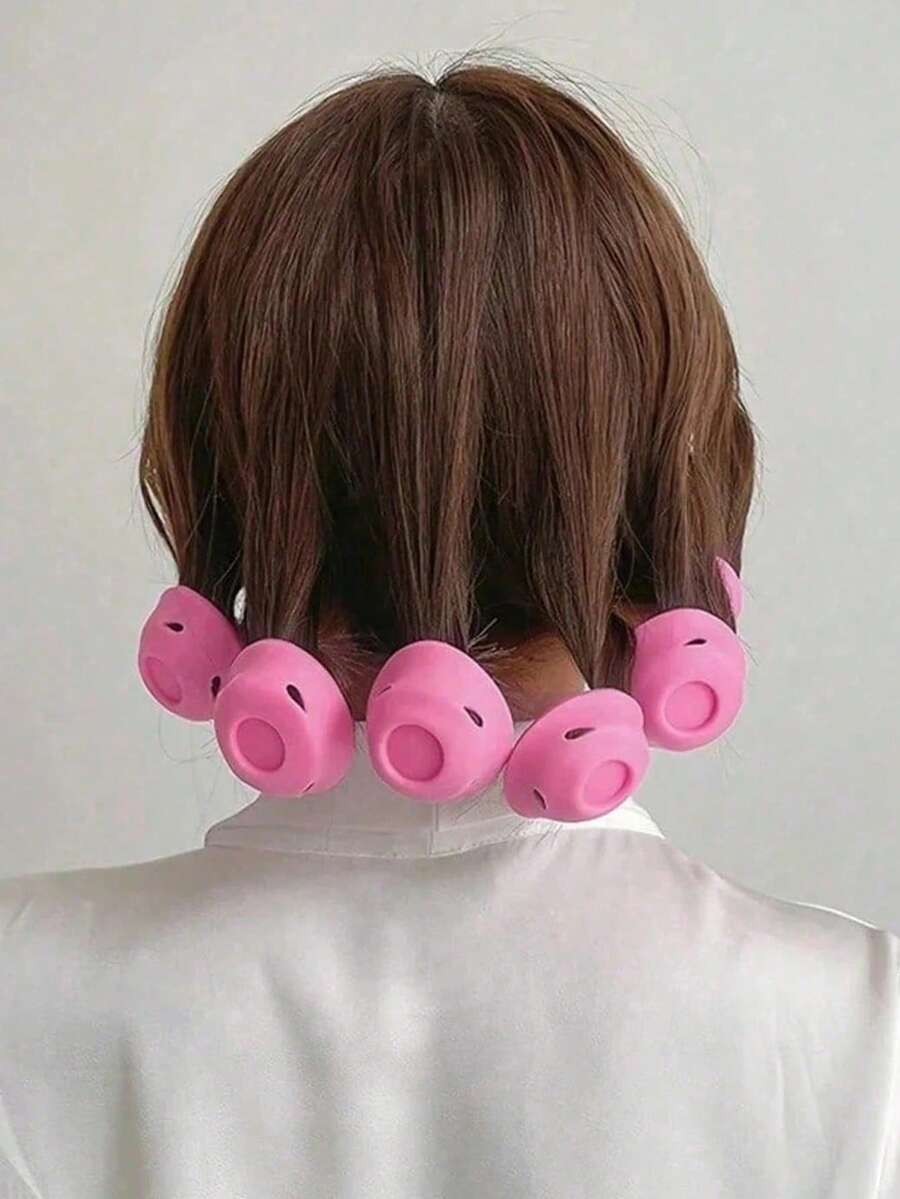 20/10/1 kom roze silikonski valjak za kovrdžanje kose