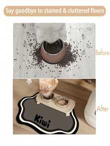Customizable Quick-Drying Pet Food Bowl Mat