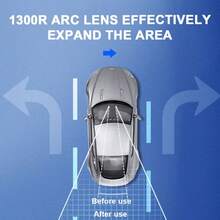 11-Inch Interior Clip-On Panoramic Rearview Mirror, Convex Wide Angle Rearview Mirror For Cars, SUVs, Trucks, Anti-Glare, Expanded Viewing Area Auxiliary Mirror