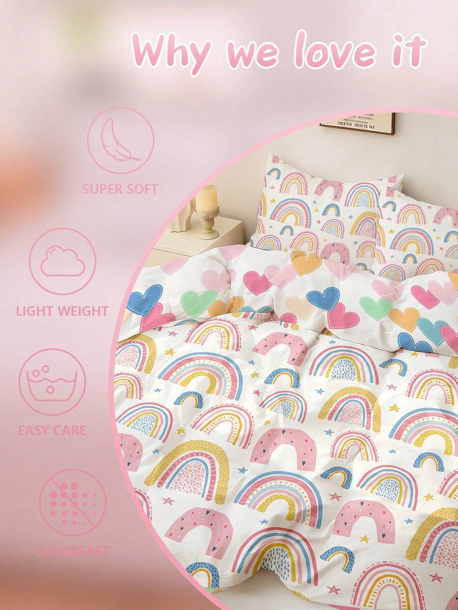 Blissful set posteljine od 3 komada sa HD digitalnim printom
