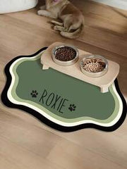 Customizable Quick-Drying Pet Food Bowl Mat