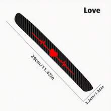 Heart-Shaped Heartbeat Pattern Brake Light Sticker, Electrocardiogram Tail Light Sticker, 3D Carbon Fiber Matte Finish, Adds Eye-Catching Safety Markings To Vehicles