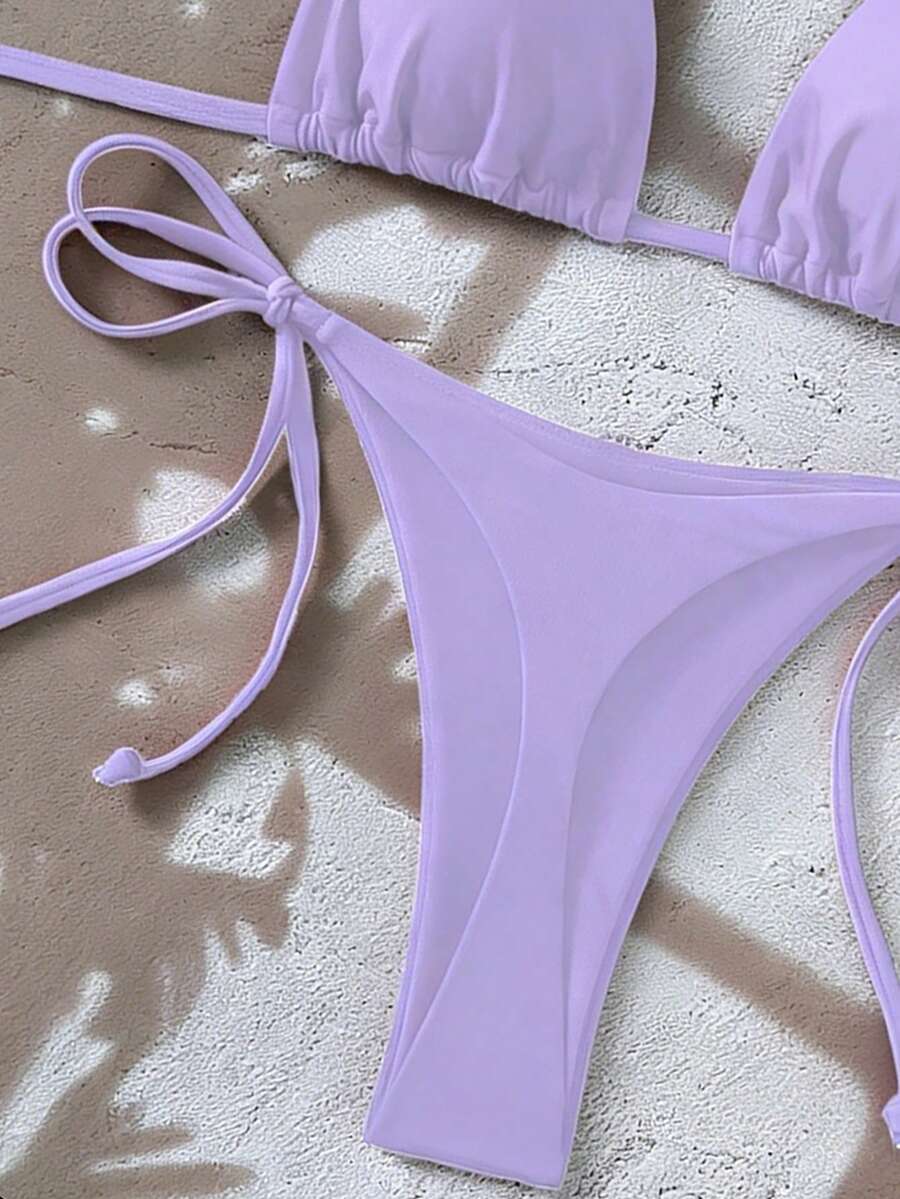 Ženski Bikini Set sa Halter Krojem i Dekoracijom od Kristala