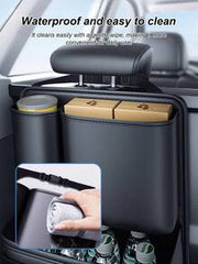 Car Trunk Organizer Hanging Bag - Multi-Compartment Backseat Pocket, Suitable For SUV, Hatchback And Sedan, Waterproof And Durable Trunk Storage Box With Adjustable Buckles And Strong Hook And Loop, Backseat Storage Pouch (Black)