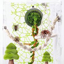 1pc Magnetic Jumping Spider Bridge, Mini House, Small Pet Hammock, Flexible Magnetic Design, Rope Net Structure Meets Climbing Instinct, Compact Shape Suitable For Breeding Environment, Applicable For Jumping Spiders, Crabs And Other Small Pets