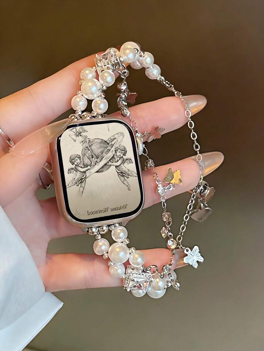 Luksuzna metalna narukvica za sat za žene u zlatnoj boji sa lancem, odgovara za 38/40/41/44/45/49/42/46 mm za Apple Watch S11/SE3/Ultra3/Ultra/SE/SE2/10/9/8/7/6/5/4/3/2/1
