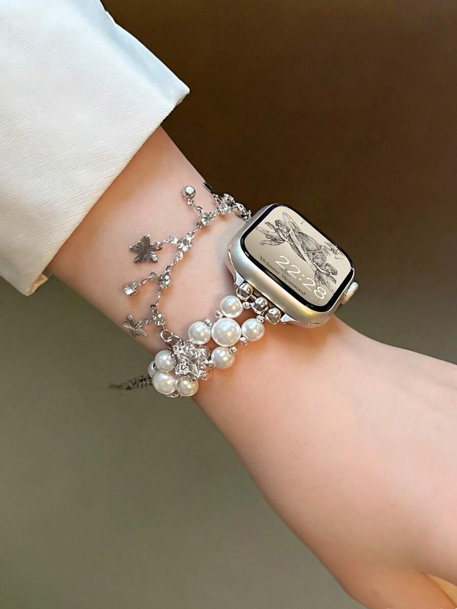 Luksuzna metalna narukvica za sat za žene u zlatnoj boji sa lancem, odgovara za 38/40/41/44/45/49/42/46 mm za Apple Watch S11/SE3/Ultra3/Ultra/SE/SE2/10/9/8/7/6/5/4/3/2/1