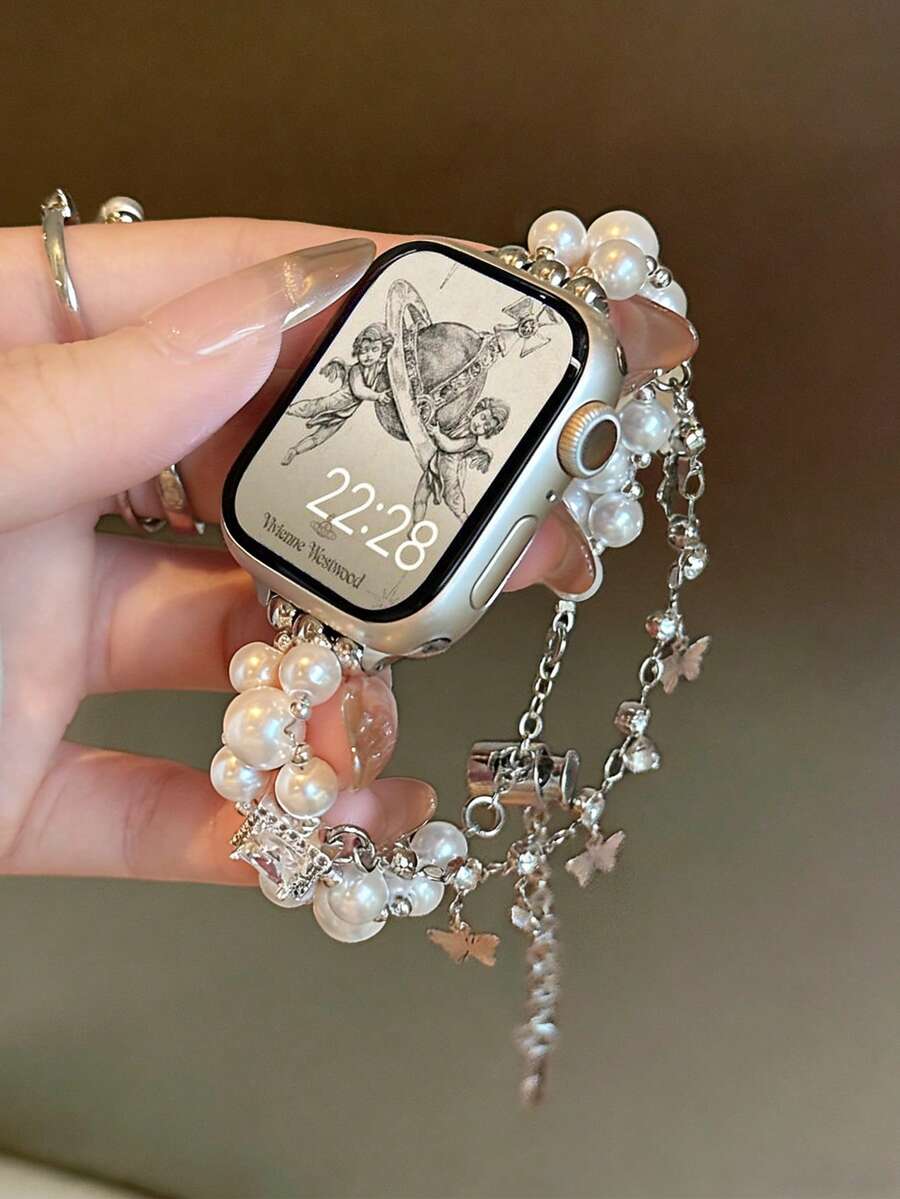 Luksuzna metalna narukvica za sat za žene u zlatnoj boji sa lancem, odgovara za 38/40/41/44/45/49/42/46 mm za Apple Watch S11/SE3/Ultra3/Ultra/SE/SE2/10/9/8/7/6/5/4/3/2/1
