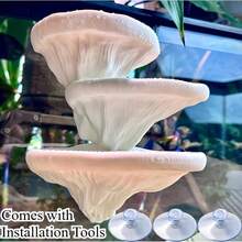 Suction Cup Mushroom Rack Climbing Platform, Multi-Layer Climbing Perch, Lizard Frog Sunbathing Platform, Aquarium Fish Play Area Decor, Reptile Hiding Habitat, Pet Terrarium Landscaping, Suitable For Geckos, Turtles, Frogs, Lizards