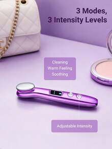 Teckwe Rechargeable Eye Massager Pen, Facial Massage Device - Eye Lifting Stick, With Heating, Warm, Vibration, Skin Tightening, Relieving Eye Fatigue, Puffiness, Dark Circles, Bags Functions, Absorbs Beauty Tools