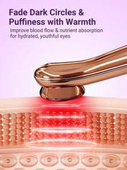 Teckwe Rechargeable Eye Massager Pen, Facial Massage Device - Eye Lifting Stick, With Heating, Warm, Vibration, Skin Tightening, Relieving Eye Fatigue, Puffiness, Dark Circles, Bags Functions, Absorbs Beauty Tools