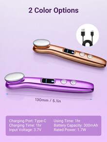 Teckwe Rechargeable Eye Massager Pen, Facial Massage Device - Eye Lifting Stick, With Heating, Warm, Vibration, Skin Tightening, Relieving Eye Fatigue, Puffiness, Dark Circles, Bags Functions, Absorbs Beauty Tools