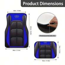 4pcs Universal Car Floor Mats - Anti-Slip All-Weather Protection Set, Dust-Proof & Scratch-Resistant For Sedan/SUV/Pickup
