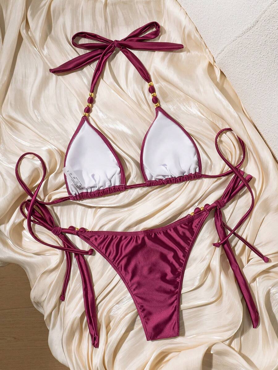 Ženski bikini Chiccia u roza zlatnoj boji