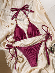 Ženski bikini Chiccia u roza zlatnoj boji