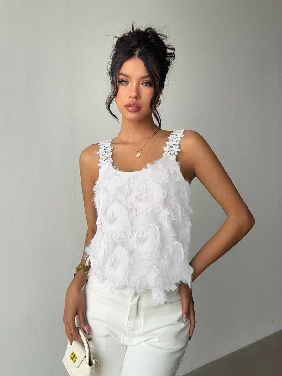 Ženska Elegantna Casual Čipkana Majica