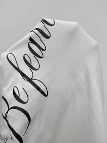 StreetHx Streetwear Women V-Neck Eyelet Decor Letter Graphic Print Short Sleeve T-Shirt, Summer