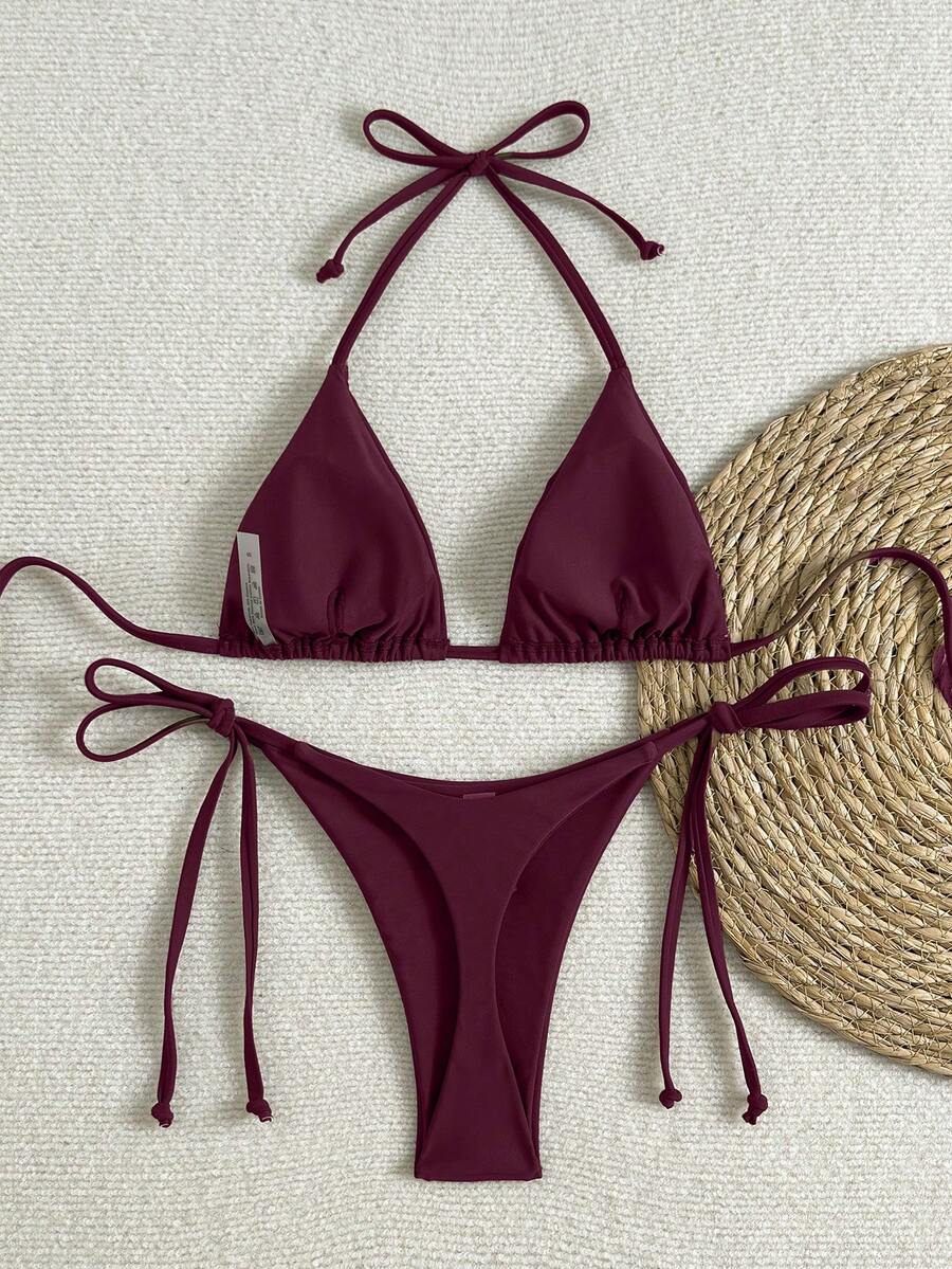 Ženski Bikini Set sa Halter Krojem i Dekoracijom od Kristala