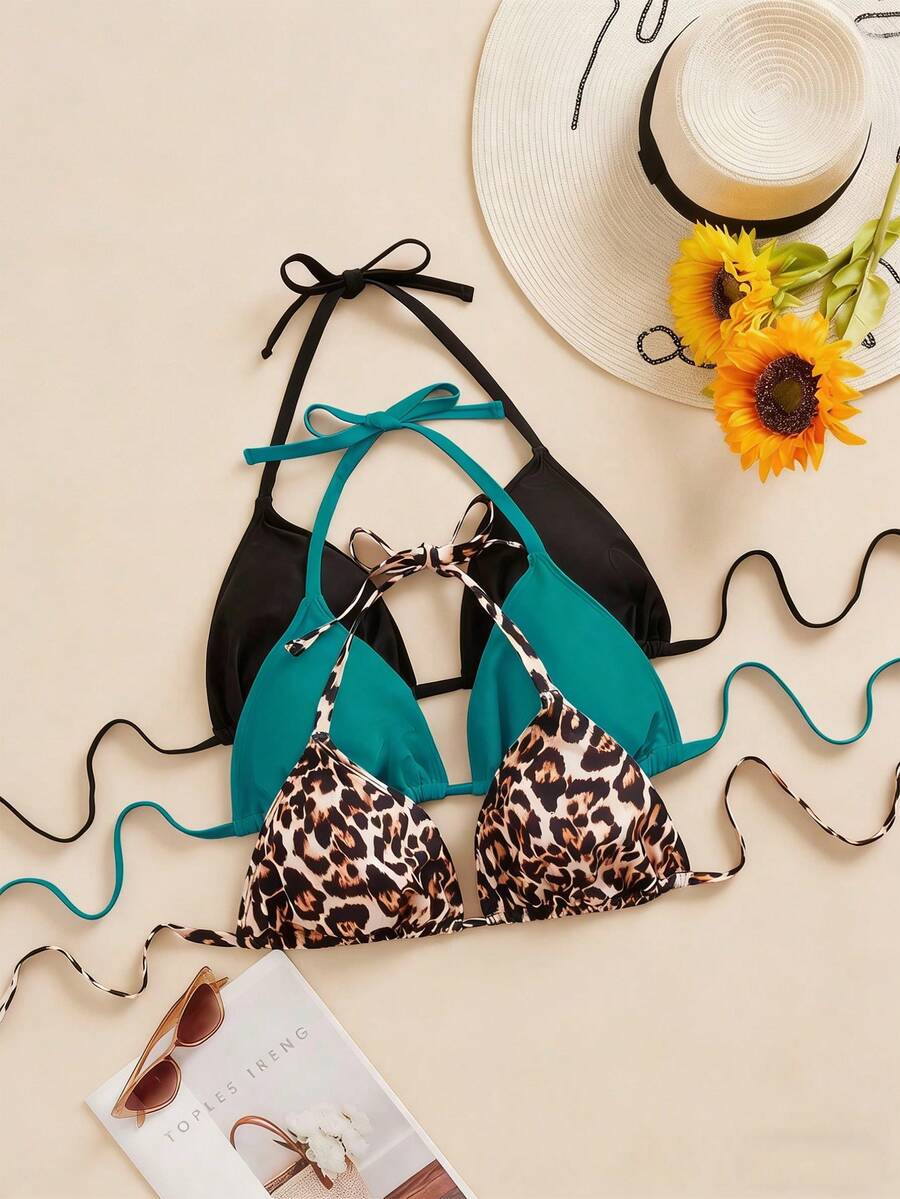 Ženski bikini set od 3 dela plus size,višebojni