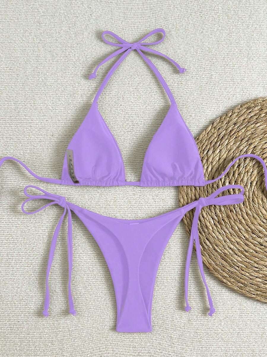 Ženski Bikini Set sa Halter Krojem i Dekoracijom od Kristala