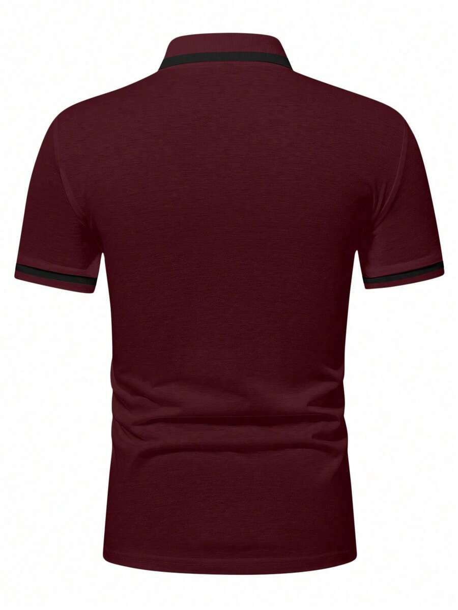 Muška formalna polo majica od pamuka sa kontrastnim detaljima
