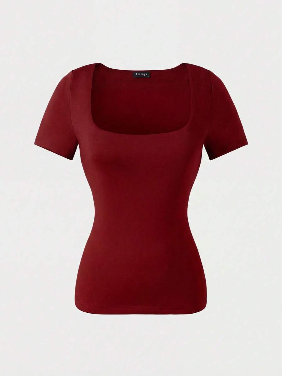 Casual Elegant Majica Kratkih Rukava sa Okruglim Izrezom